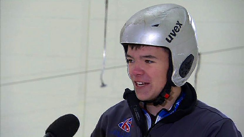 Jordan from the Great Britain Youth skiing team