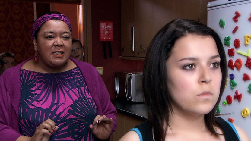 Tracy Beaker with an angry gina