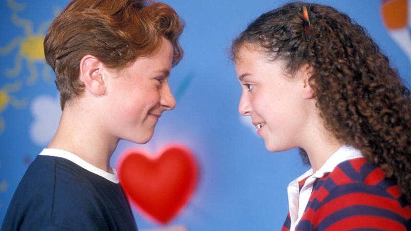 Young Tracy Beaker and boy