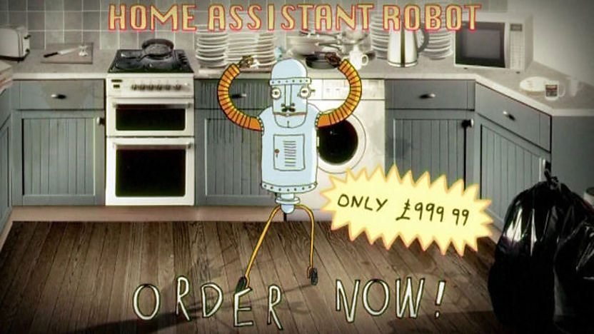 Image of a robot assistant in a kitchen.