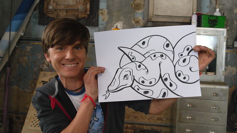 Mike shows you how to draw a Reticulated Python