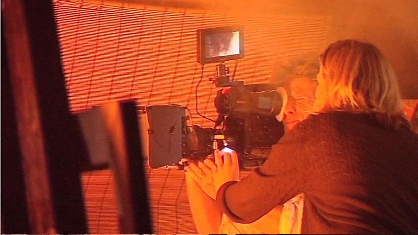 The Tracy Beaker Film Crew on set.