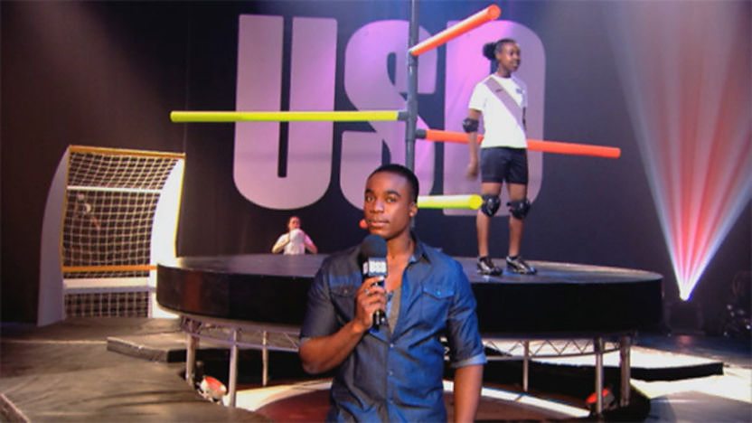 Ore with contestant ready to play the game