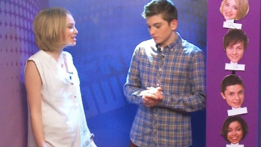 Richard Wisker and Georgia Lock backstage
