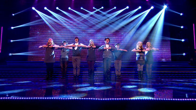 The Tempests perform on Sport Relief Does Glee Club
