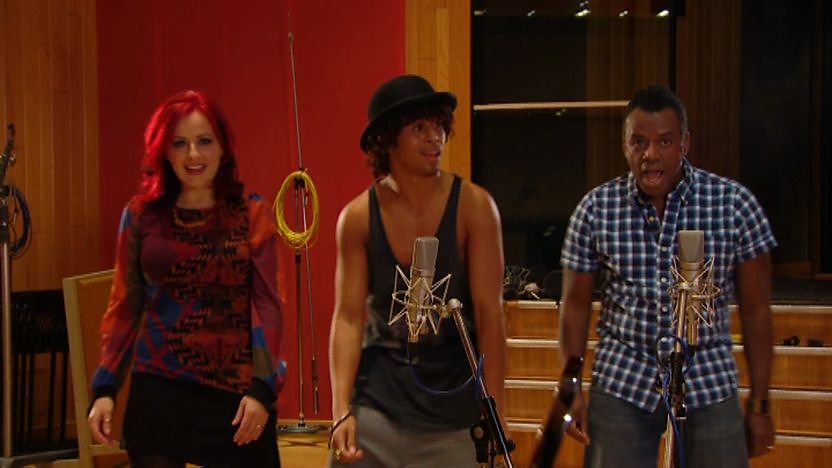 Carrie, David and Sisco demonstrate posture