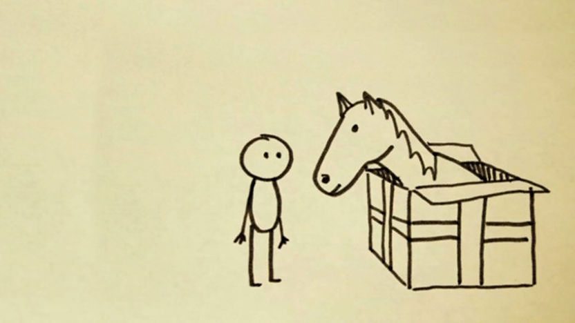 Image of a Horse and a Man.