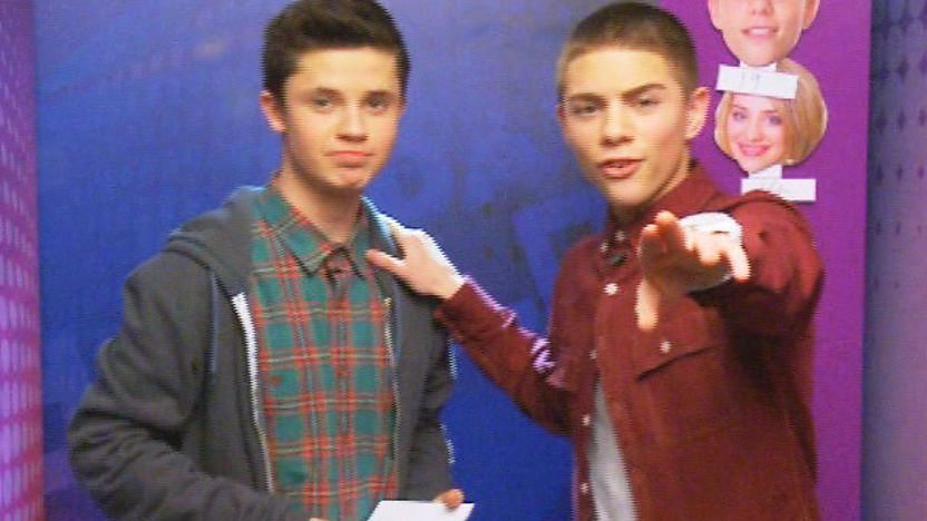 Aidan Davis and Ceallach Spellman backstage.