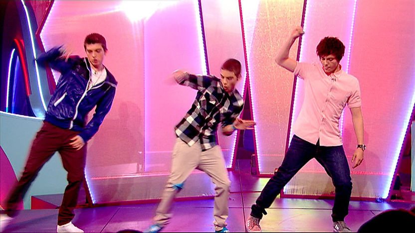 Aidan, Richard and Tyger Dancing.