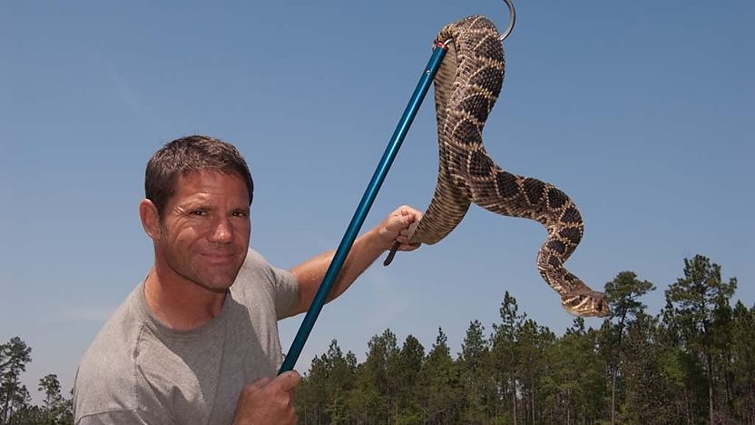 Steve finds the largest snake in North America