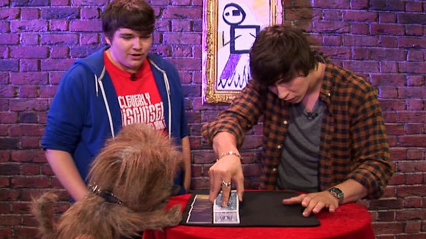 Ben performing his magic trick.