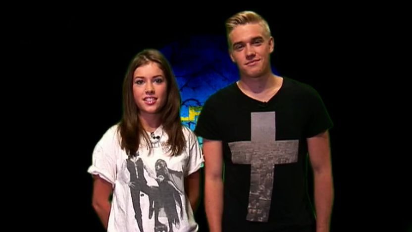 Maddy and Rhydian from CBBC's Wolfblood