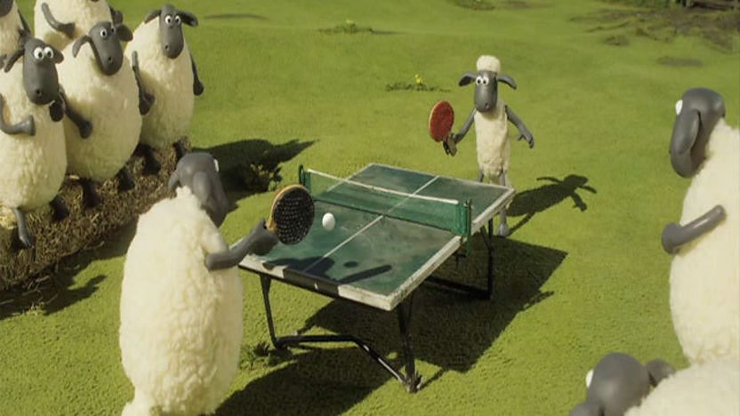 Shaun and Friends playing Ping Pong.
