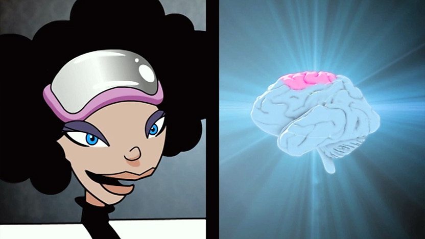 Dr Sorcha Knowles and a brain