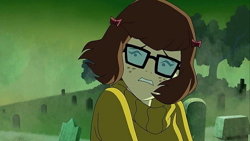 Scooby and Velma with graveyard ghoul