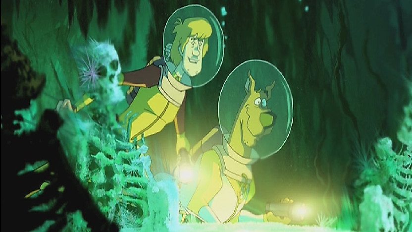 Scooby-Doo and Shaggy underwater