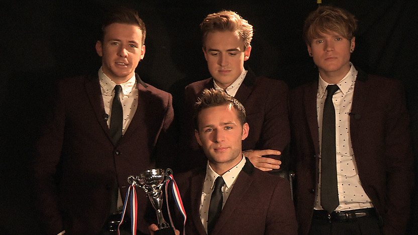 McFly Look to camera on black background