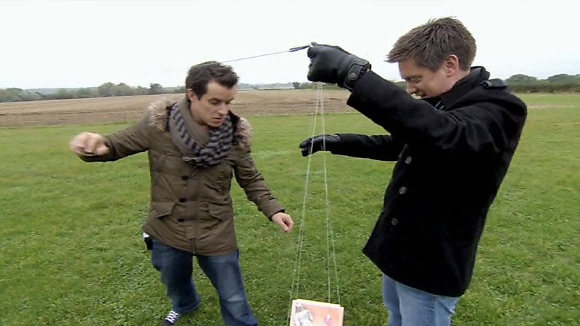 Dick and Dom with a weather balloon