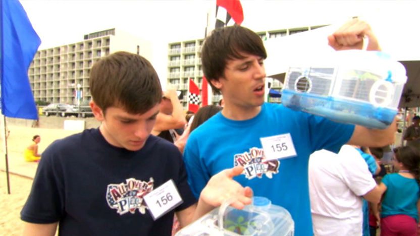 Ed and Richard with their hermit crabs