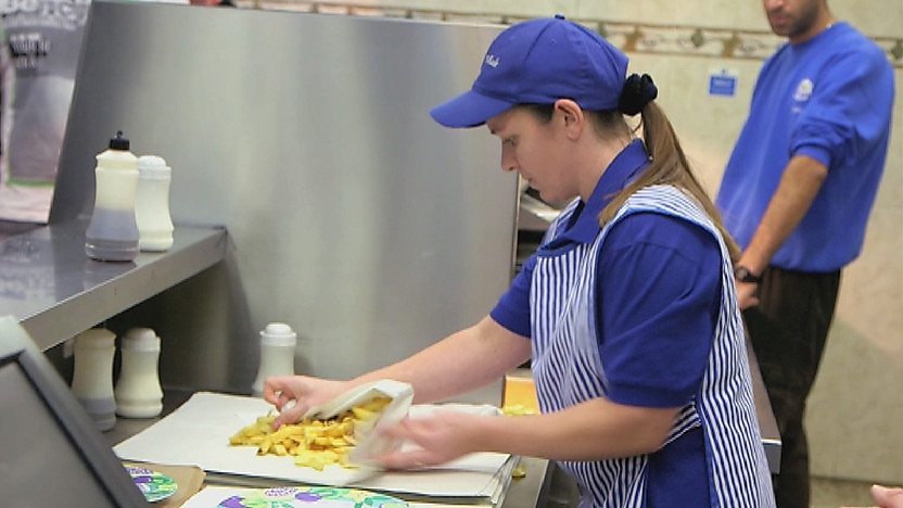 Stephanie wrapping chips