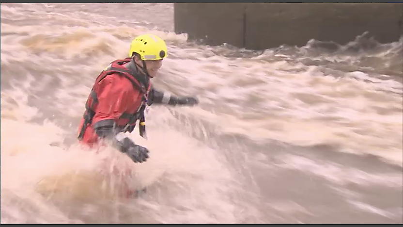 Leo in some rapids.
