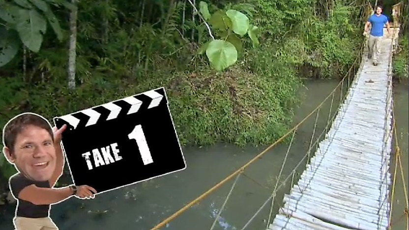 Deadly bloopers - rickety rope bridge