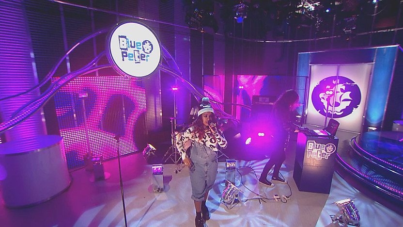 Mischa B in the Blue Peter Studio
