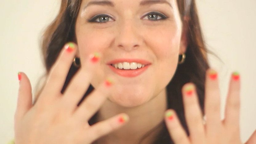 Shannon Flynn with painted nails.
