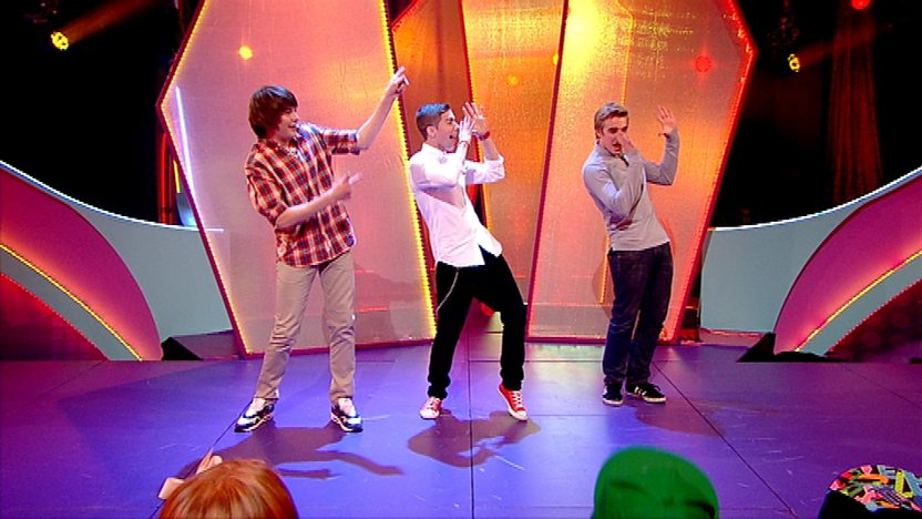 Danny, Aidan and Bobby dancing on the set of Friday Download