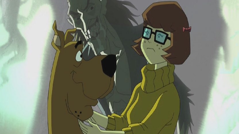 Scooby and Velma with graveyard ghoul