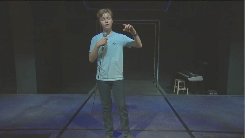 Finlay Christie Perfoming on stage