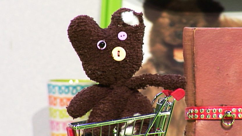 Dodge's teddy Coogie in the CBBC Office.