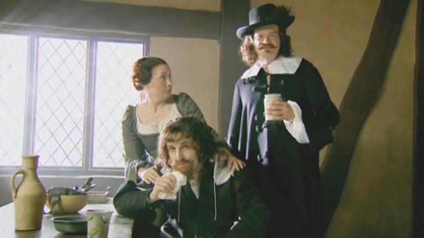 Horrible Histories cast in costume