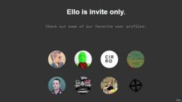 Captura de pantalla de la página de inicio de la red social Ello