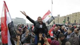 Manifestación de partidarios del presidente al Sisi