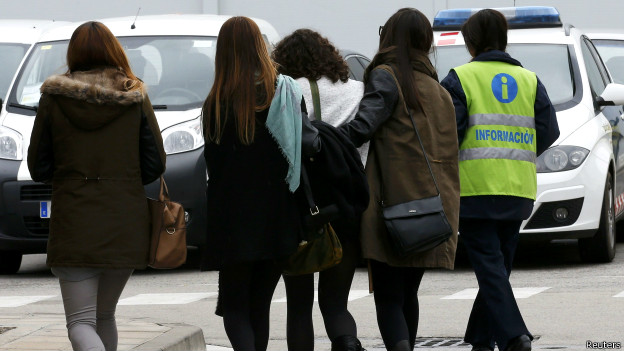 Familiares de pasajeros del avión de Germanwings