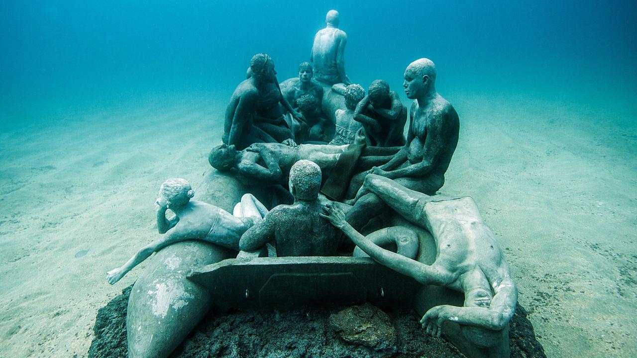 Sculptures in the Museo Atlantico