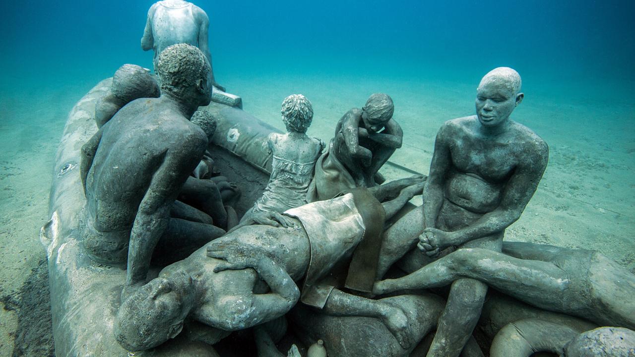 Sculptures in the Museo Atlantico