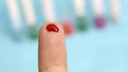 Blood prick on finger