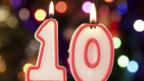 Tenth birthday candles (Thinkstock)