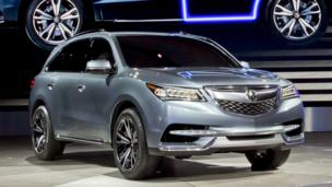 Acura MDX Prototype, shown on Tuesday in Detroit. (American Honda)