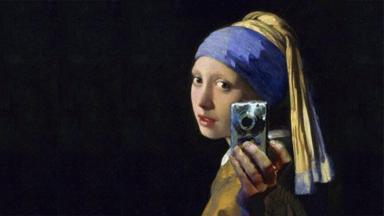 This mashup of Vermeer’s Girl With A Pearl Earring by an anonymous artist went viral 