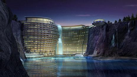 The Shimao Wonderland Intercontinental hotel, in Songjiang, Shanghai (Credit: Atkins)