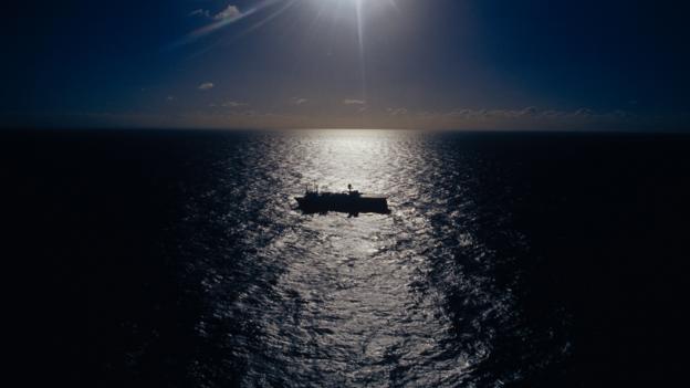 A seismic exploration ship (Credit: National Geographic Image Collection/Alamy)