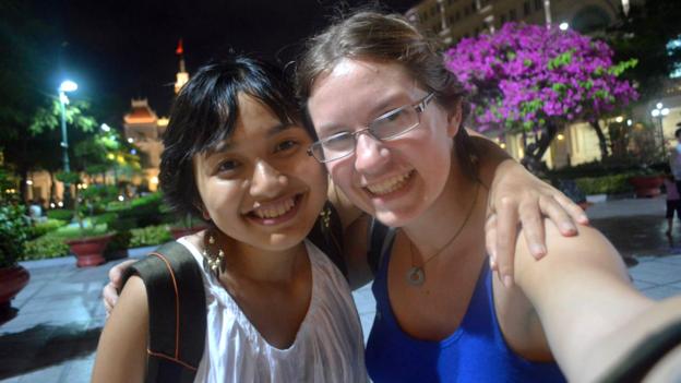Making friends in Ho Chi Minh City, Vietnam (Credit: Credit: Rebecca Isaak) Making friends in Ho Chi Minh City, Vietnam (Credit: Credit: Rebecca Isaak)