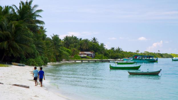 Walking along a village beach (Credit: Credit: Diane Selkirk) Walking along a village beach (Credit: Credit: Diane Selkirk)