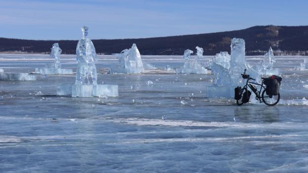 Remaining sculptures from the annual Ice Festival (Credit: Credit: Stephen Fabes) Remaining sculptures from the annual Ice Festival (Credit: Credit: Stephen Fabes)