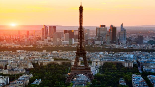 An aerial view of Paris (Credit: Credit:John Kellerman/Alamy) An aerial view of Paris (Credit: Credit:John Kellerman/Alamy)
