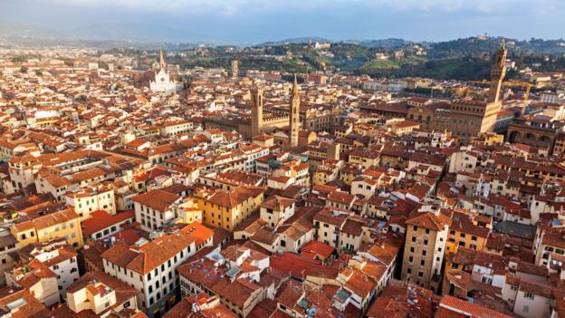 An aerial view of Florence An aerial view of Florence
