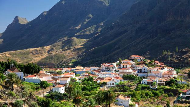The village of Fataga is located in a valley (Credit: Credit: Michele Falzone/Alamy) The village of Fataga is located in a valley (Credit: Credit: Michele Falzone/Alamy)